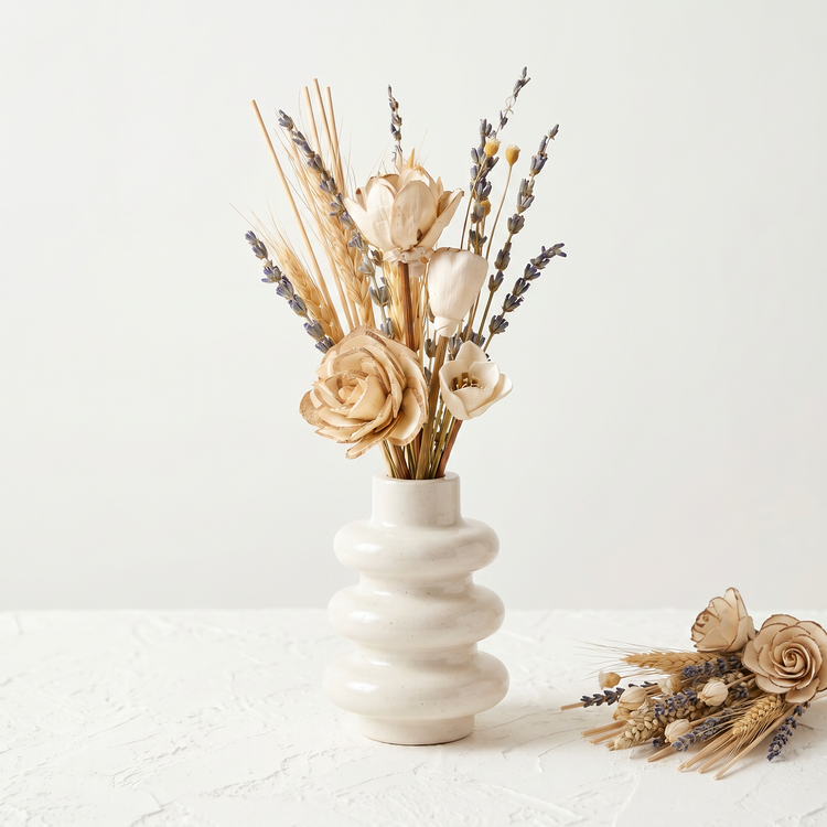 Stacked Bubble Gypsum Vase Reed Diffuser Set