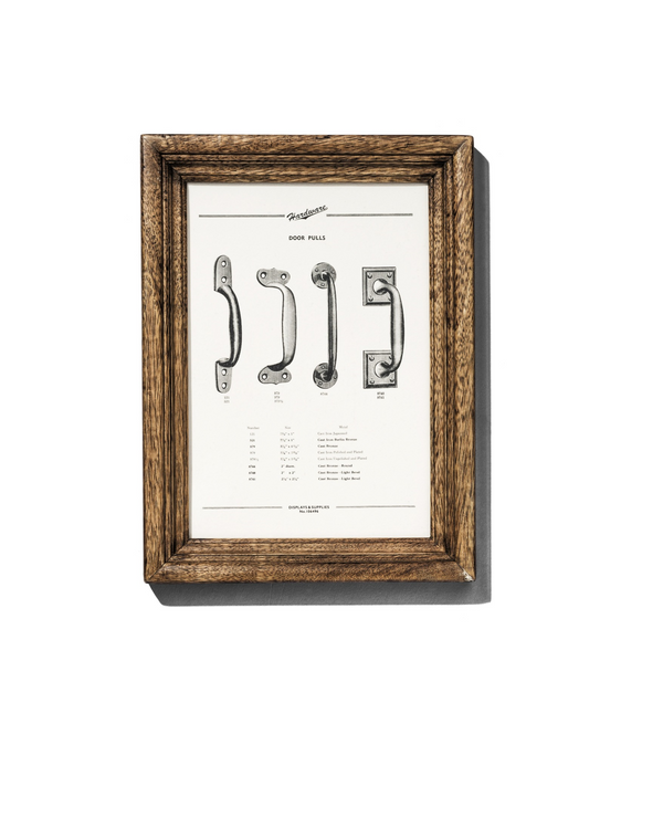 Wood-Grain Framed Hardware Print