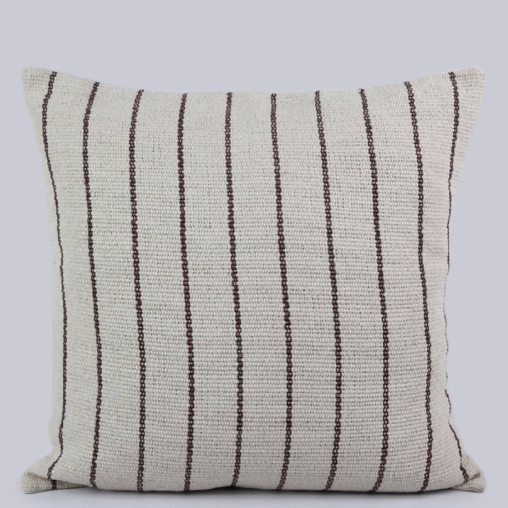 Backstrap-Woven Striped Cotton Pillow