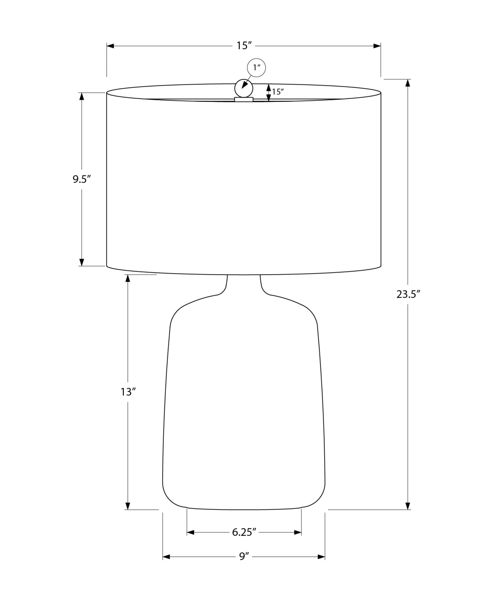 Black Ceramic Table Lamp