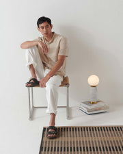 Marble & Glass Globe USB Table Lamp