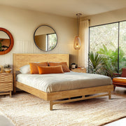 Relief-Carved Wood Platform Bed Frame — additional product view 17