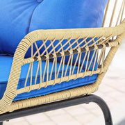Outdoor Wicker Patio Bistro Set 3 Piece With Glass Table