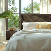 Chevron Hevea Wood Platform Bed — alternate view or variant option