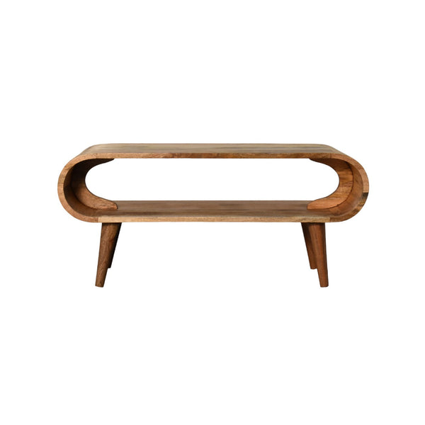 Rounded Mango Wood Coffee Table