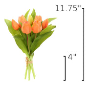 Real-Touch Peach Tulip Stem Bundle