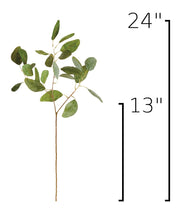 Matte Faux Eucalyptus Botanical Stem