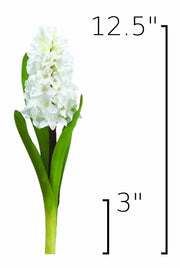 Faux White Hyacinth Stem