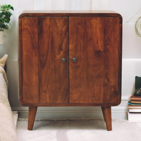 Chestnut Mango Wood Mini Cabinet