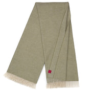 Merino Wool Herringbone Fringe Throw