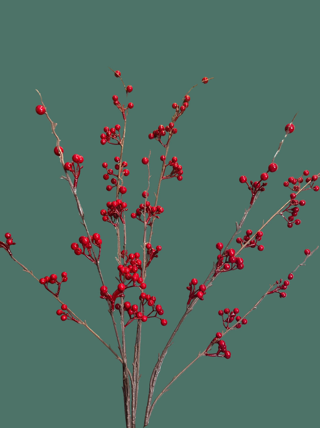Red Berry Faux Bush, 35 in