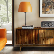 Fluted Acacia Wood TV Stand