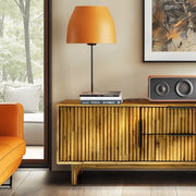 Fluted Acacia Wood TV Stand