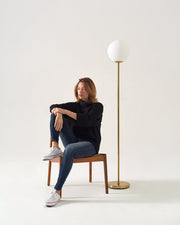 Brass Globe LED Floor Lamp
