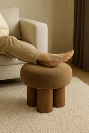 Bouclé Mushroom Ottoman Stool – ottoman (view 4) | Roost & Roam