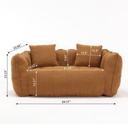 Channel-Tufted Boucle Loveseat Sofa — additional product view 27