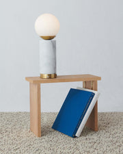 Marble & Glass Globe USB Table Lamp