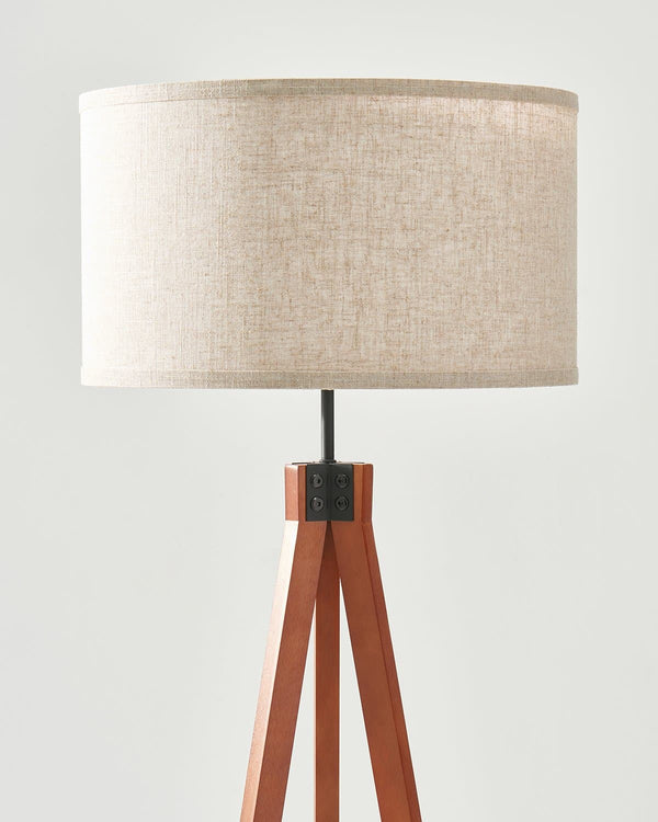 Wood Tripod LED Floor Lamp