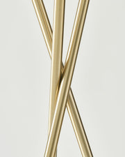 Crossed-Base Tripod Floor Lamp — detail of finish and surface variation