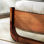 Sunburst Solid Wood Bed Frame — alternate angle showing full form