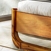 Sunburst Solid Wood Bed Frame — scale reference and proportion detail