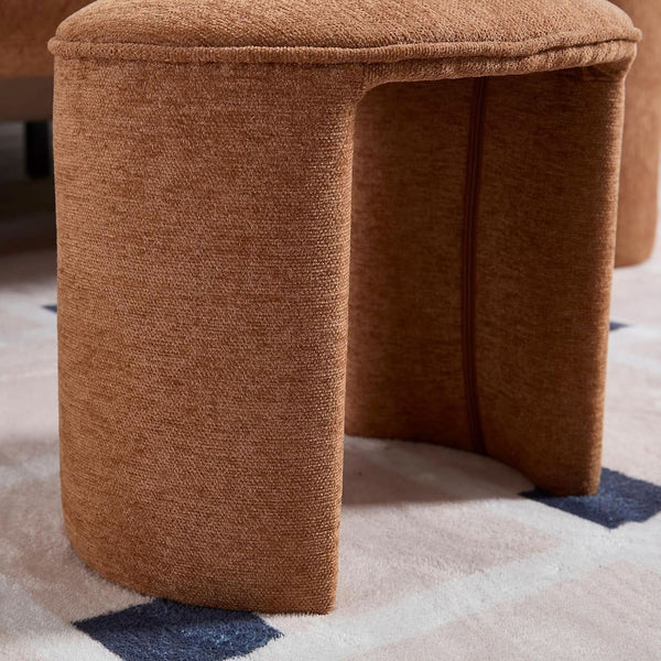 Chenille Upholstered Storage Bench Set – ottoman (view 5) | Roost & Roam