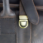 Dark Brown Leather Duffel Bag