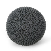Knitted Cotton Round Pouf Ottoman