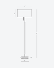 Wood-Grain Linen Shade Floor Lamp