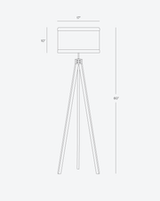Wood Tripod LED Floor Lamp