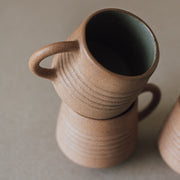 Ridged Local Clay Ceramic Mug