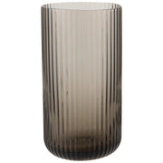 Fluted Smoke Glass Tumbler Set