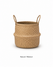 Chevron Seagrass Storage Basket