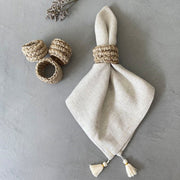 Spiral Woven Napkin Ring Set