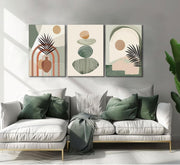 Abstract Botanical Canvas Print Set — back and side profile detail