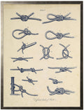 Navy Knot Diagram Framed Print