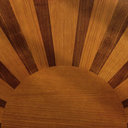 Sunburst Solid Wood Bed Frame — back and side profile detail