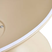 Hourglass Metal Round Table Set — detail of finish and surface variation