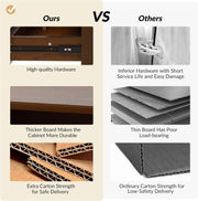 Walnut-Finish Charging Nightstand Two-Drawer