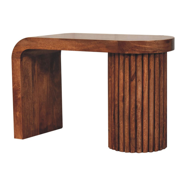Fluted Mango Wood Coffee Table