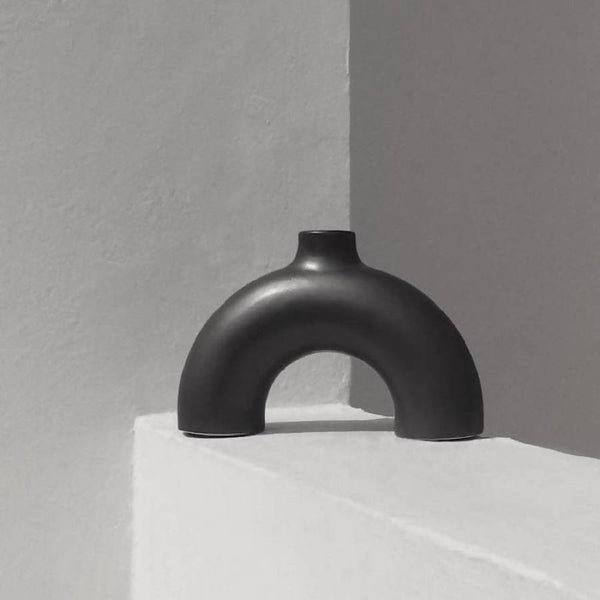 Arch-Form Matte Ceramic Vase