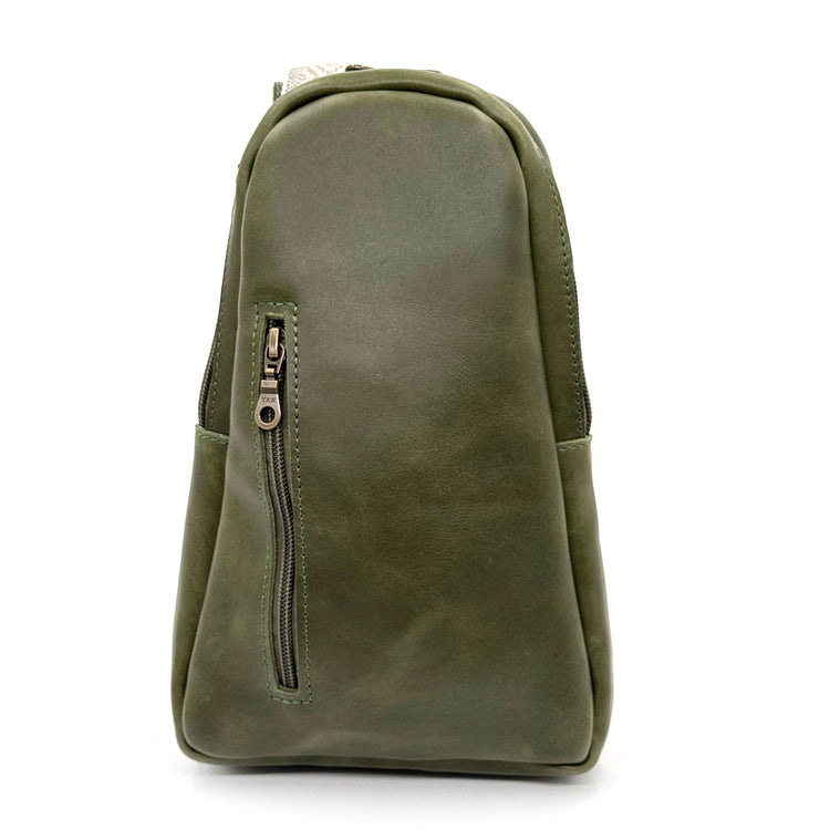 Vegetable-Tanned Leather Sling Backpack