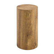 Wood-Grain Cylinder Side Table Set — packaging and unboxing view