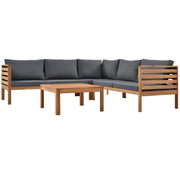 Acacia Wood Sectional Outdoor Sofa Set