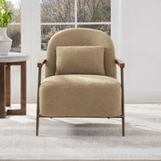 Camel Boucle Mid-Century Armchair – chair (view 4) | Roost & Roam