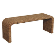 Woven Rattan Waterfall Bench