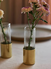 Fluted Glass Bud Vases, Set of 4