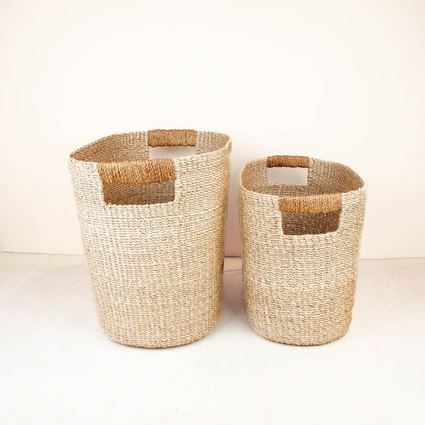 Handwoven Abaca Oval Basket Set