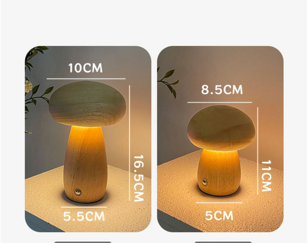 Mushroom-Form Rechargeable Touch Lamp