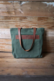 Canvas and Leather Tote Bag